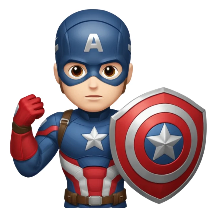 Capitan america con lo scudo del Milan sticker