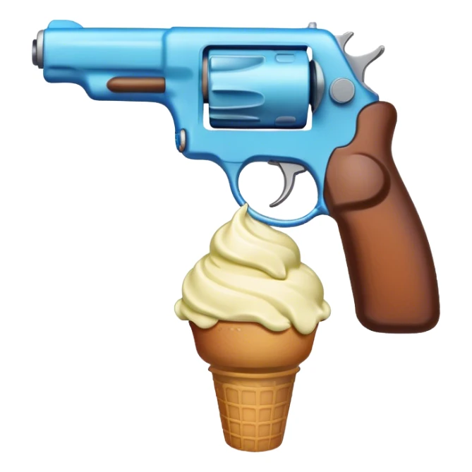 gun shaped and looks like ice cream sticker