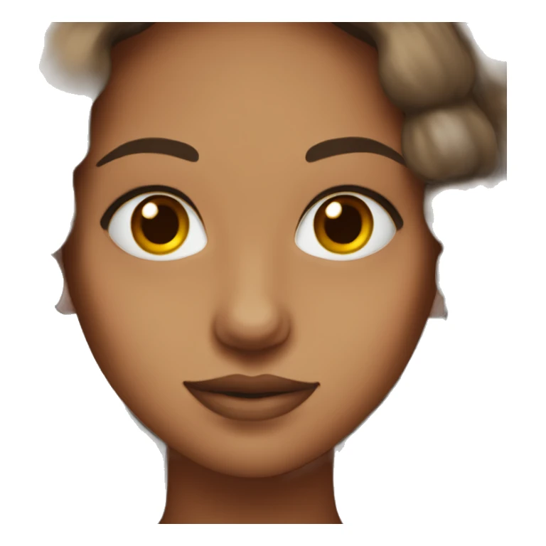 Satenne girl with brown eyes sticker