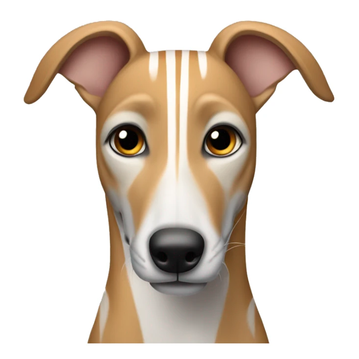 fawn tiger greyhound with grey stripe on its face sticker