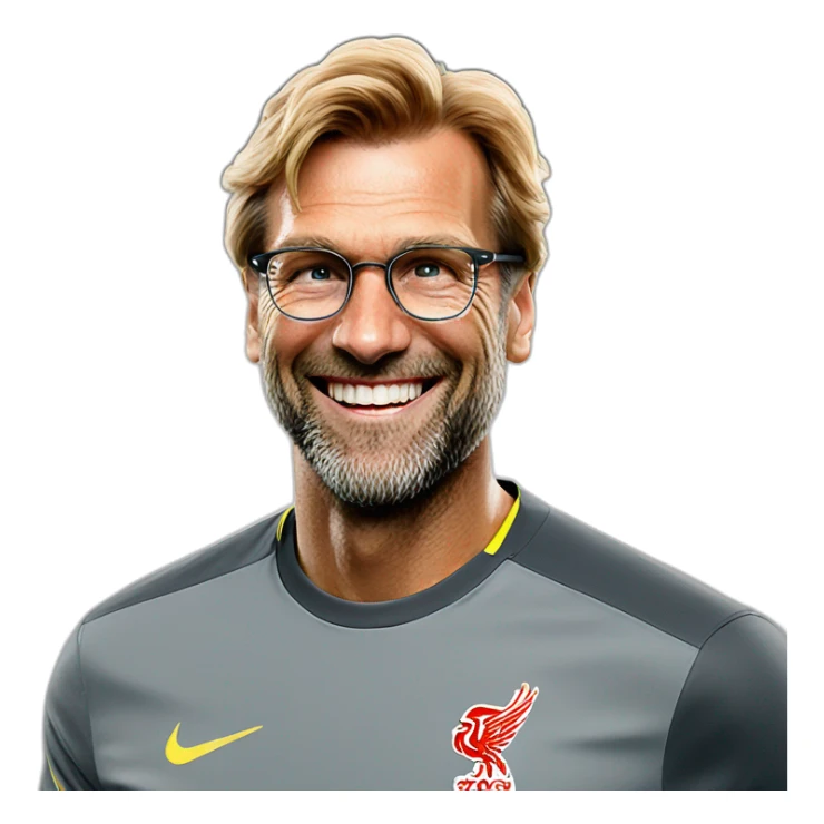 jurgen Klopp angel smile sticker