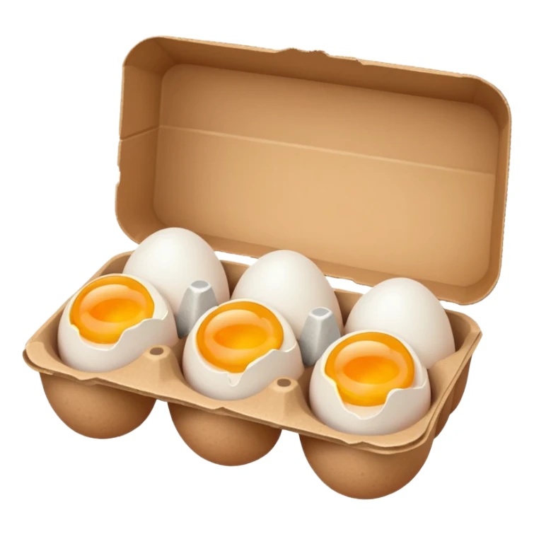 carton of raw eggs sticker