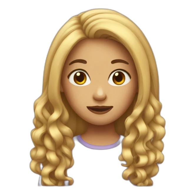 girl with so long hair sticker