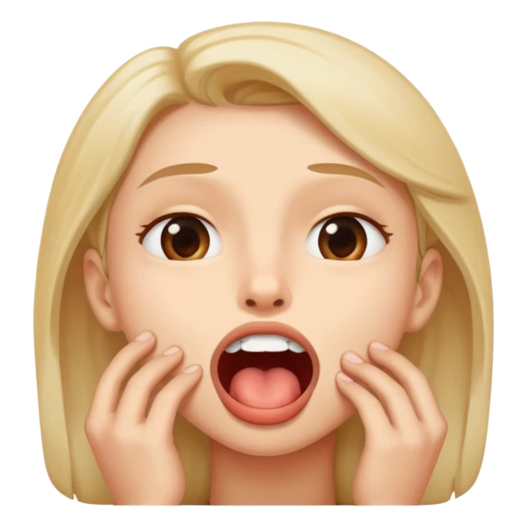 Cara de enamorado mordiendose el labio de abajo a la mitad sticker