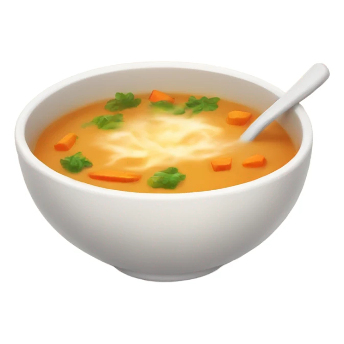 Hot soup happy bowl winter day sticker