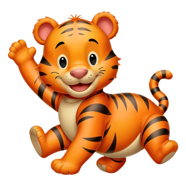 Tigger from Winnie the Pooh, bouncy and cheerful sticker