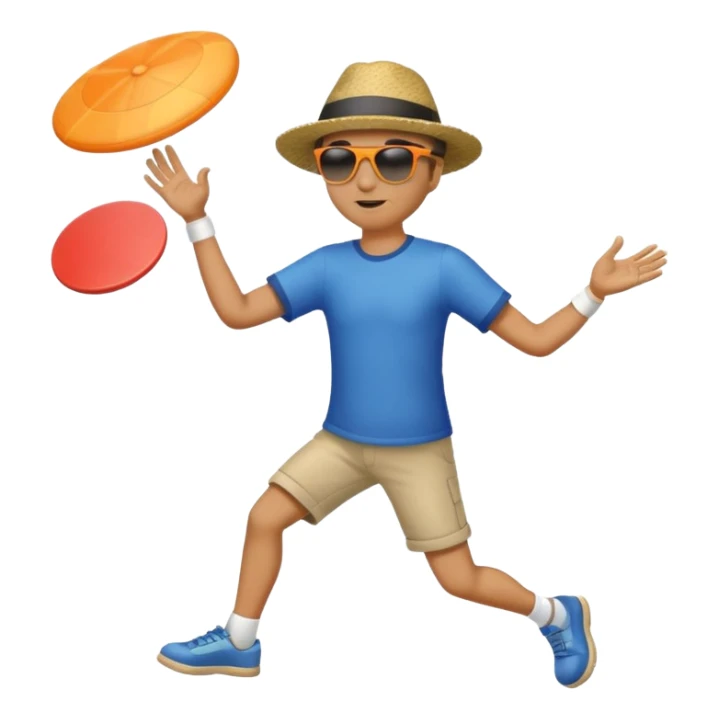 Man throwing a frisbee to the right, full body sticker