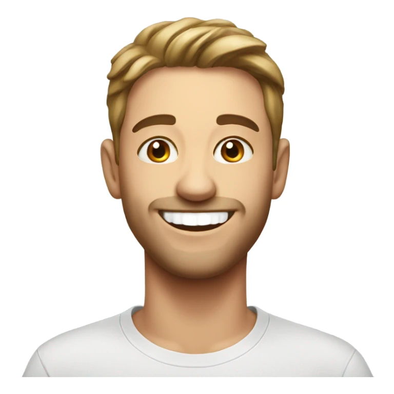 Sweet smile portrait of male sticker