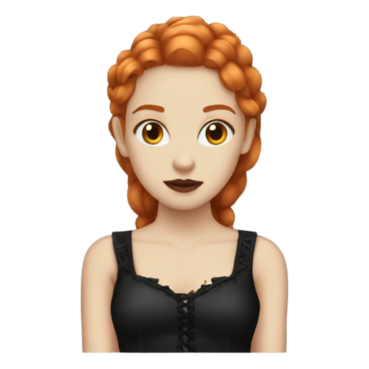 Gothic girl with ginger hair  sticker