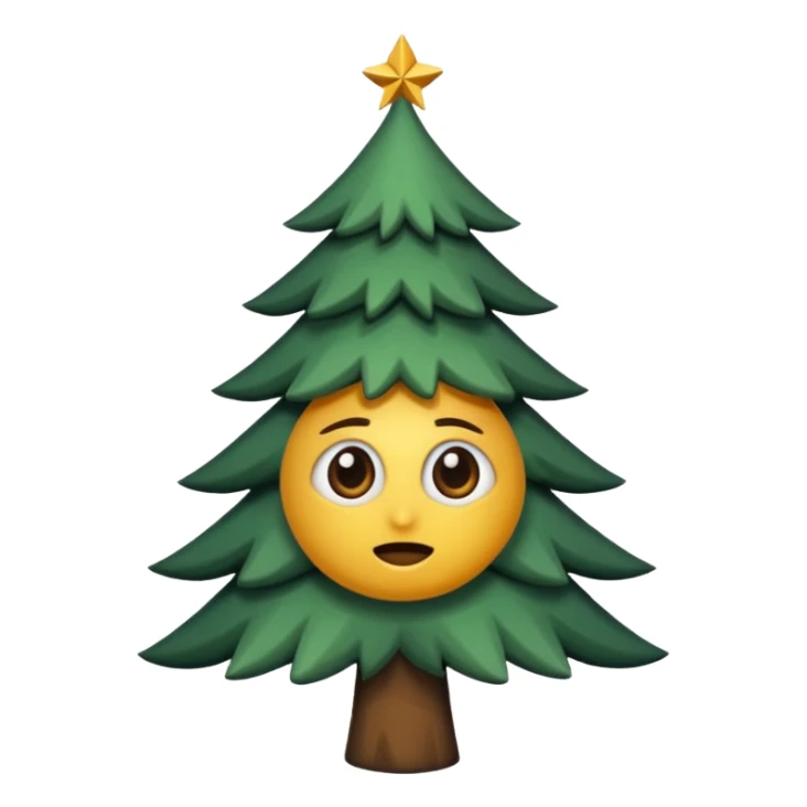 sapin avec des yeux noirs luisants sticker