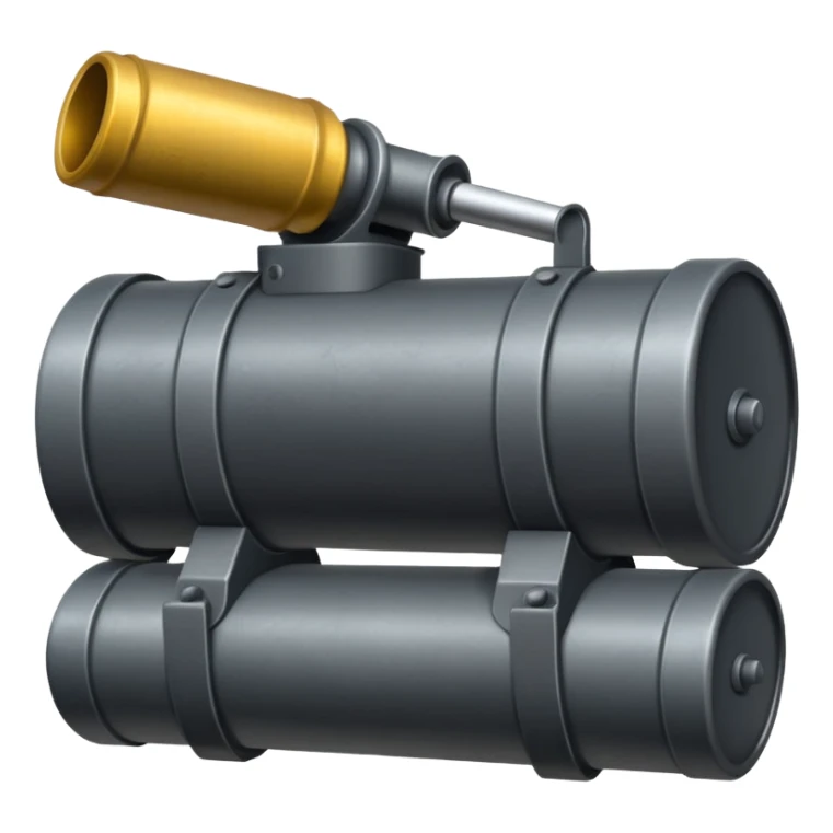 generate a realistic elongated anti-tank mine that can be carried by a drone sticker