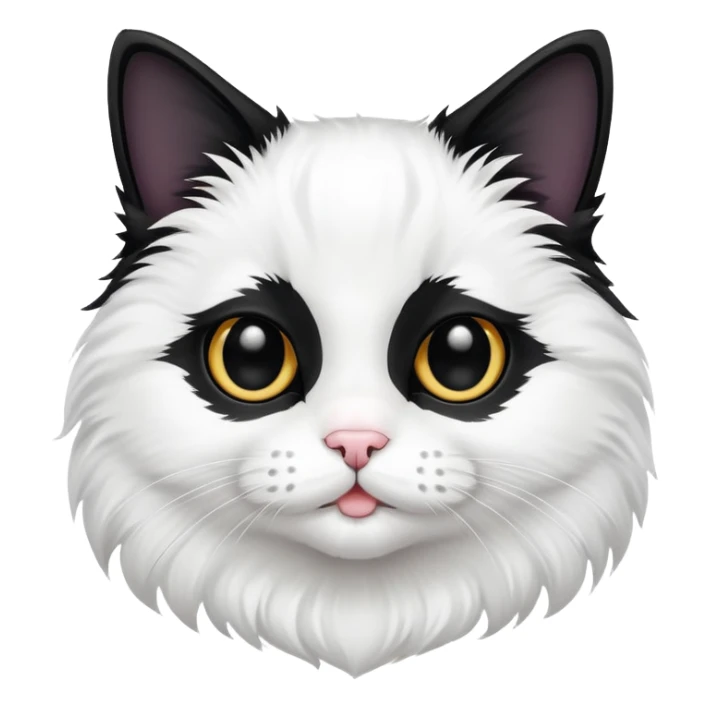 Tuxedo cat with black nose sticker