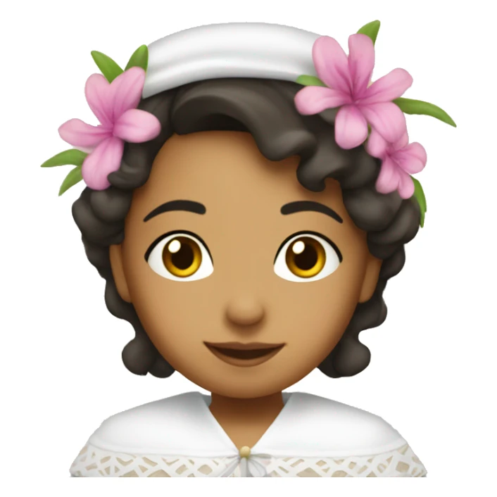 Little Mexican girl baptism  sticker