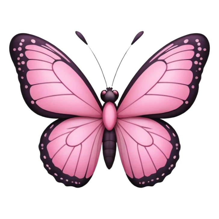 🦋 this emoji in pink in small size in emoji size sticker