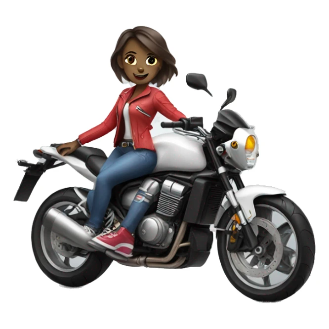 Girl on fantic motor bike sticker