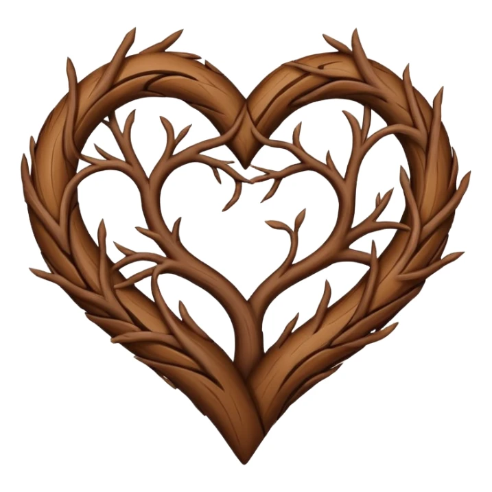  branches in the shape of a heart sticker