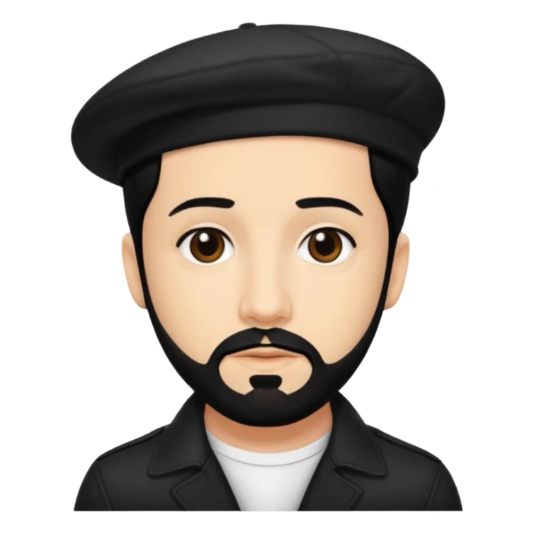AJ McLean with black hair sticker
