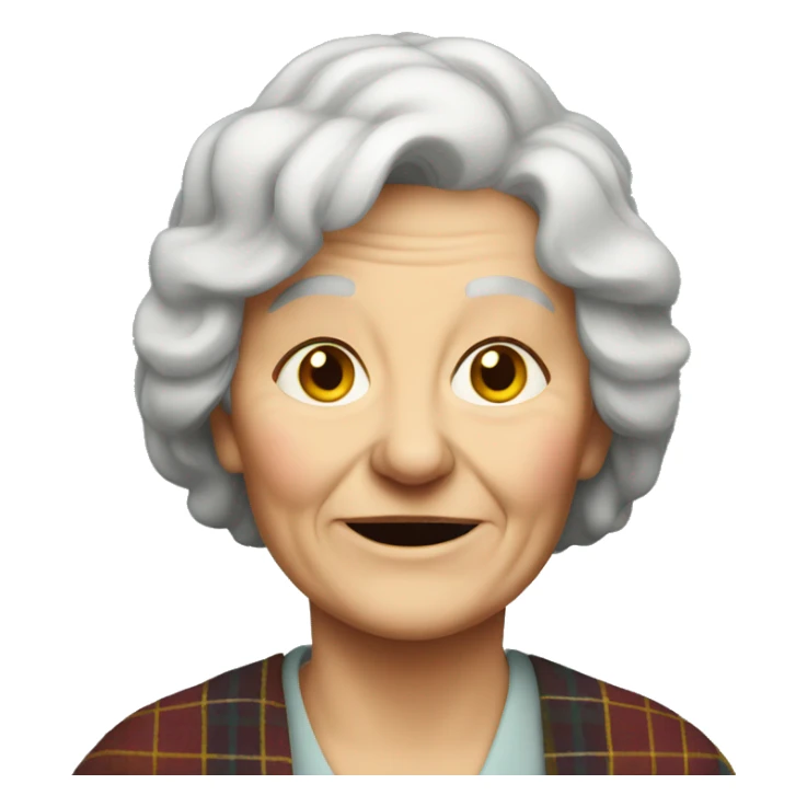 Old Scottish woman sticker