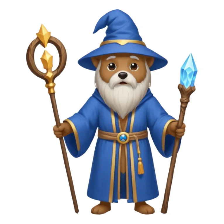 Dog wizard sticker