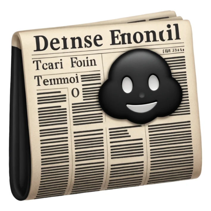 all-black or dark newspaper (it's important to not generate it with white spaces) sticker