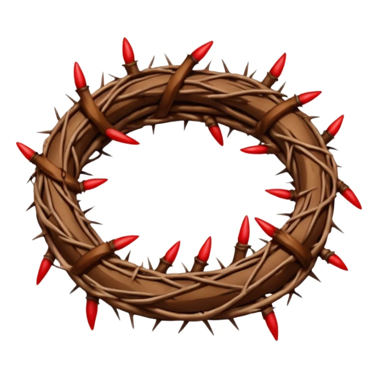 crown of thorns with blood dripping from it  sticker
