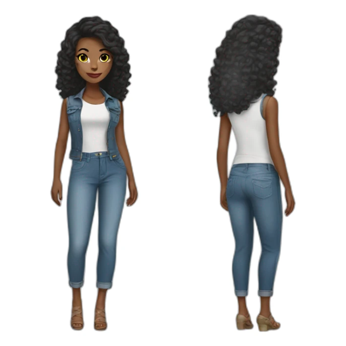 Fashion dressed avatar sticker