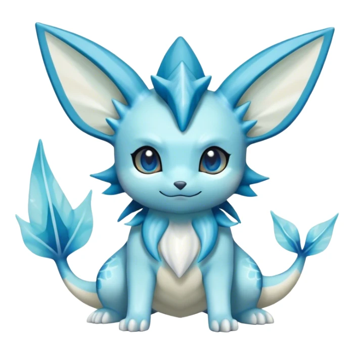 Kawaii Vaporeon-Glaceon-Pokemon full body sticker