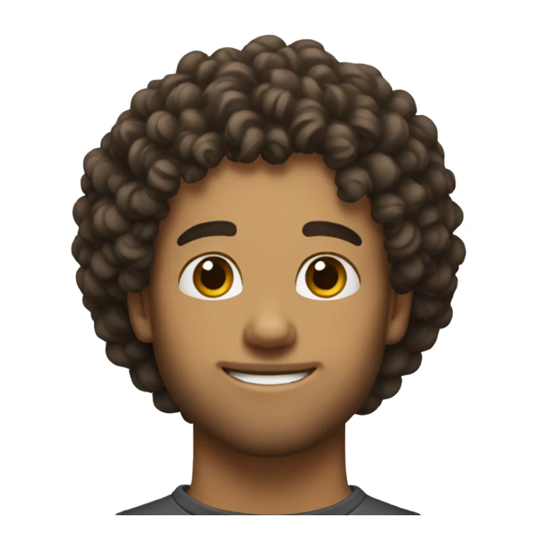 guy with a curly hair like me sticker