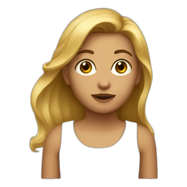 une fille qui salue sticker