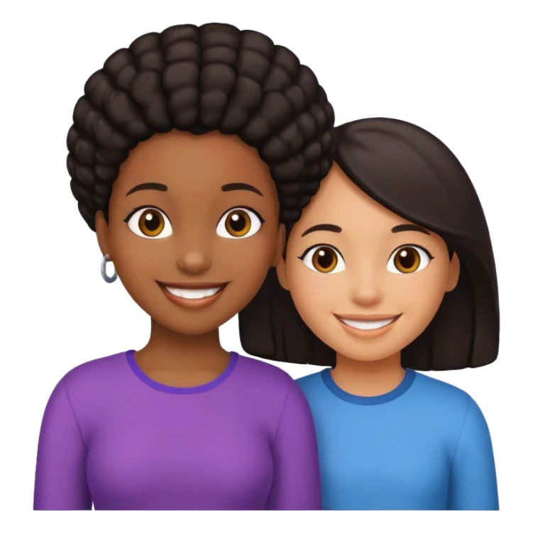 black girl hispanic girl couple sticker
