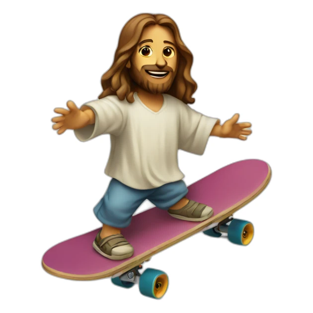 jesus christ in a skateboard sticker