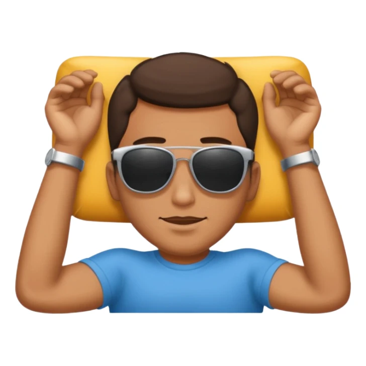 Um homem deitado sticker