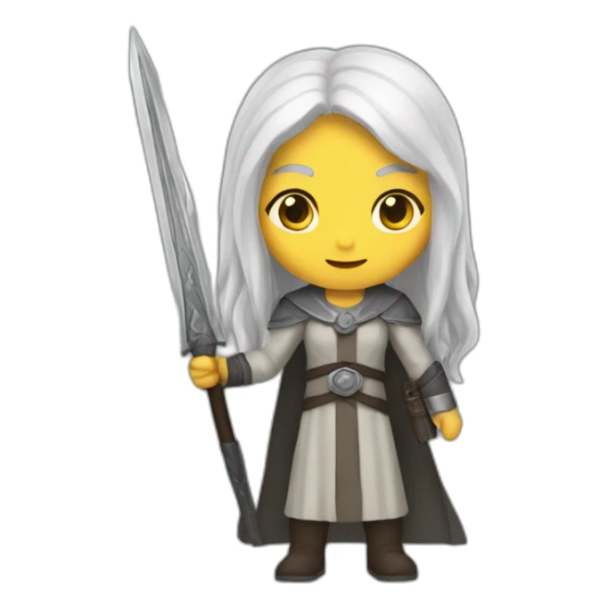 saruman-girl-with-weapon sticker