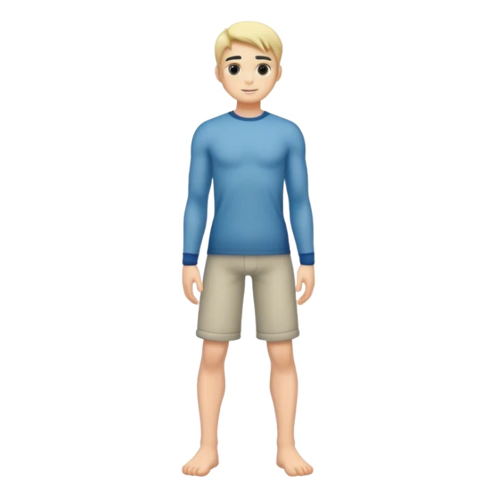 full body male human character Konor sticker