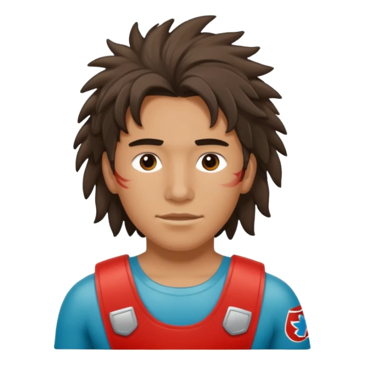 Lifeguard Native American Teenager with messy hair rescuing someone sticker