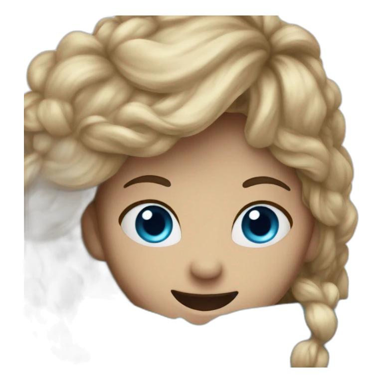 Blue emoji with its eyes popping out in love sticker