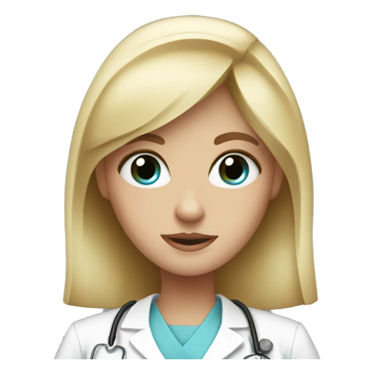 dirty blond, blue eye, nurse girl sticker