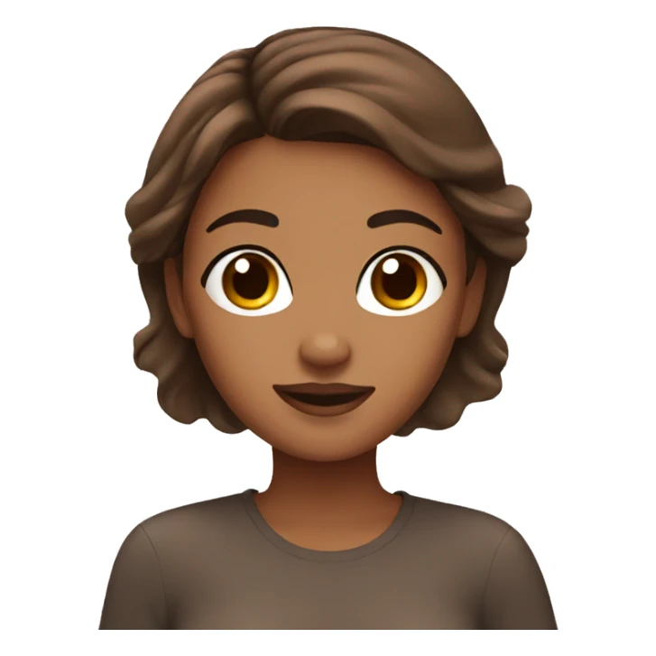 Brown hair girl doing skincare  sticker