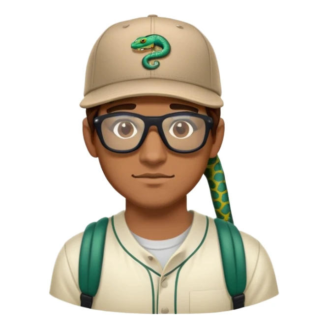 guy with brown hair and baseball cap, wearing polarized Pit Viper glasses sticker