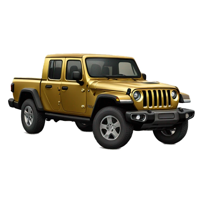Realistic gold Jeep Gladiator truck. sticker
