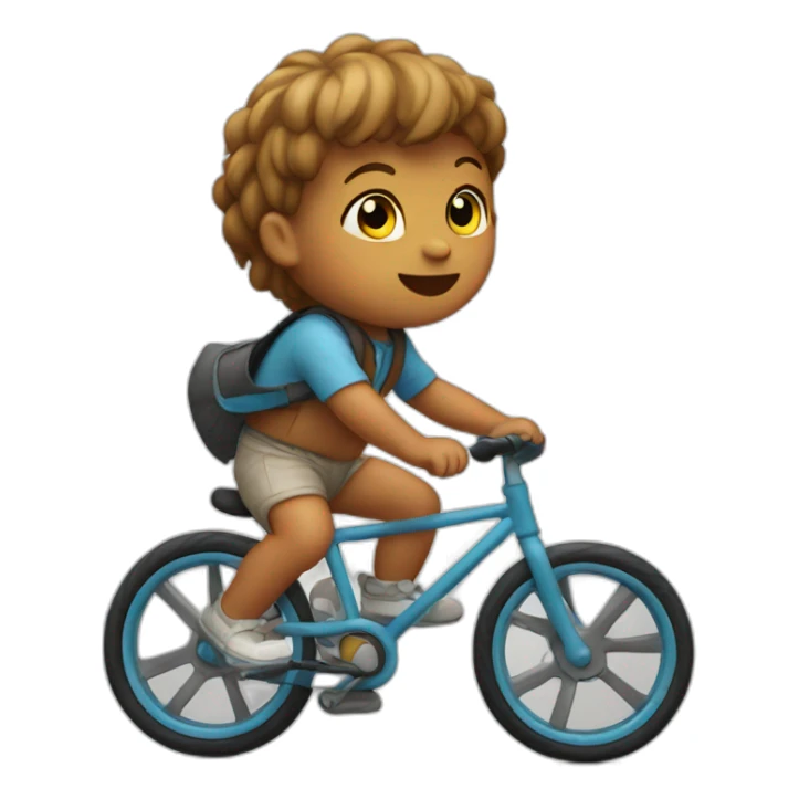 Baby riding bike sticker