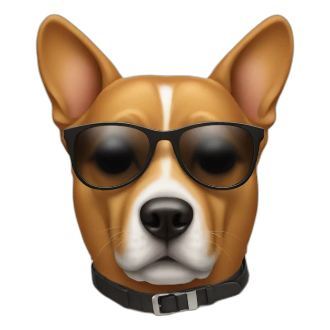 Dog in sunglasses sticker