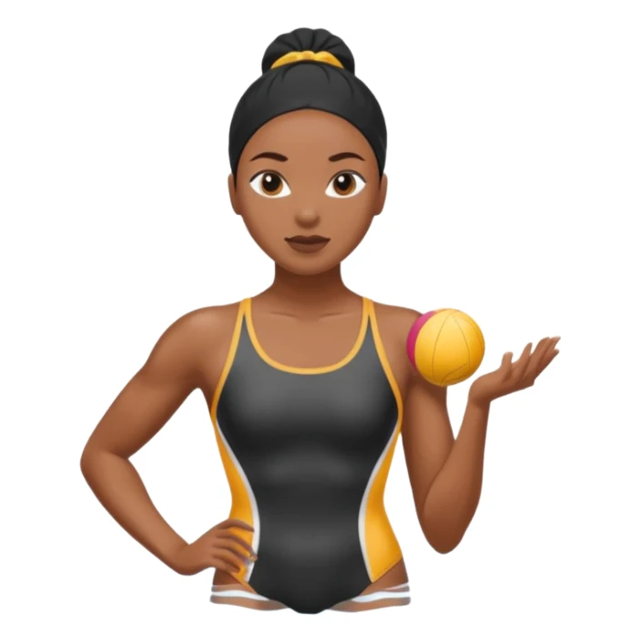 swimmer black woman sticker