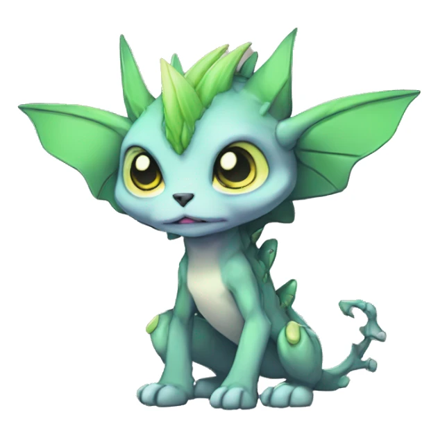 cute cool edgy eldritch alien punk Digimon-Fakemon-animal full body sticker