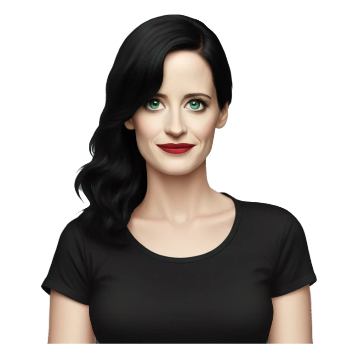 Eva Green in black t-shirt sticker