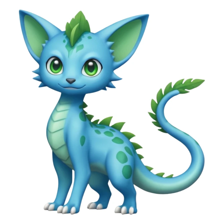 Cute cartoonic anime-Fantasy-Fakémon-creature (full body) sticker