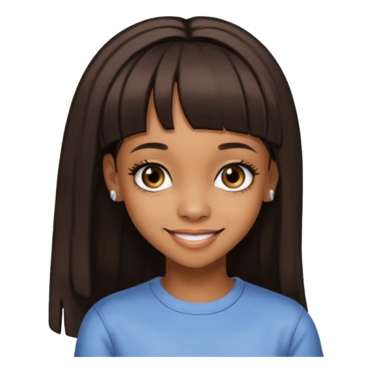 Lisa Left Eye Lopes with dark brown long hair sticker