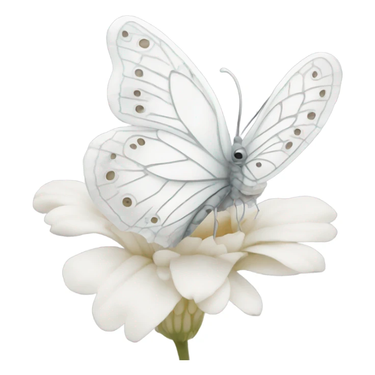 White butterfly sticker