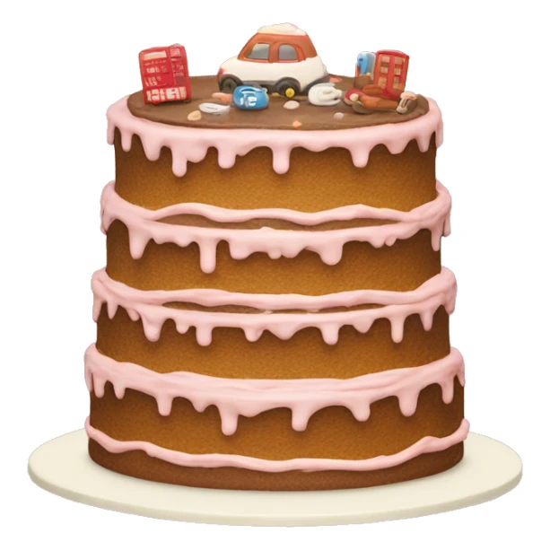 Double-decker cake in style of the Lambeth sticker