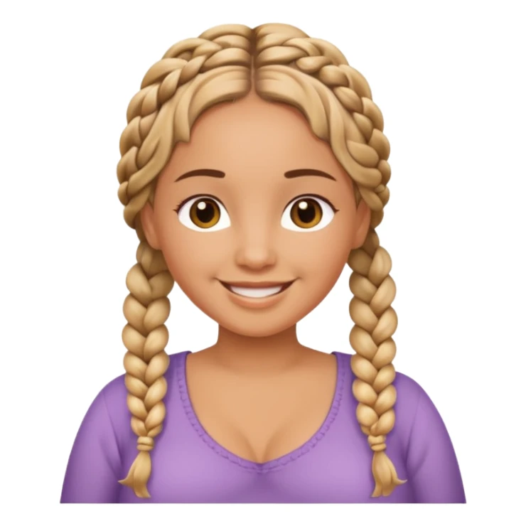 pregnant woman with braids sticker